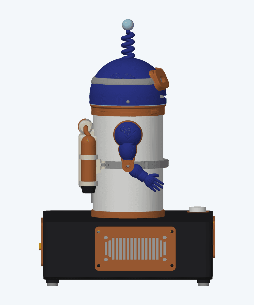 Right side view of the BlooglyBlob CAD assembly.